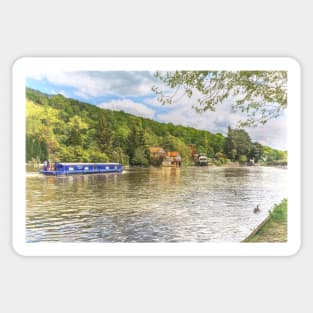 Approaching Marsh Lock at Henley Sticker